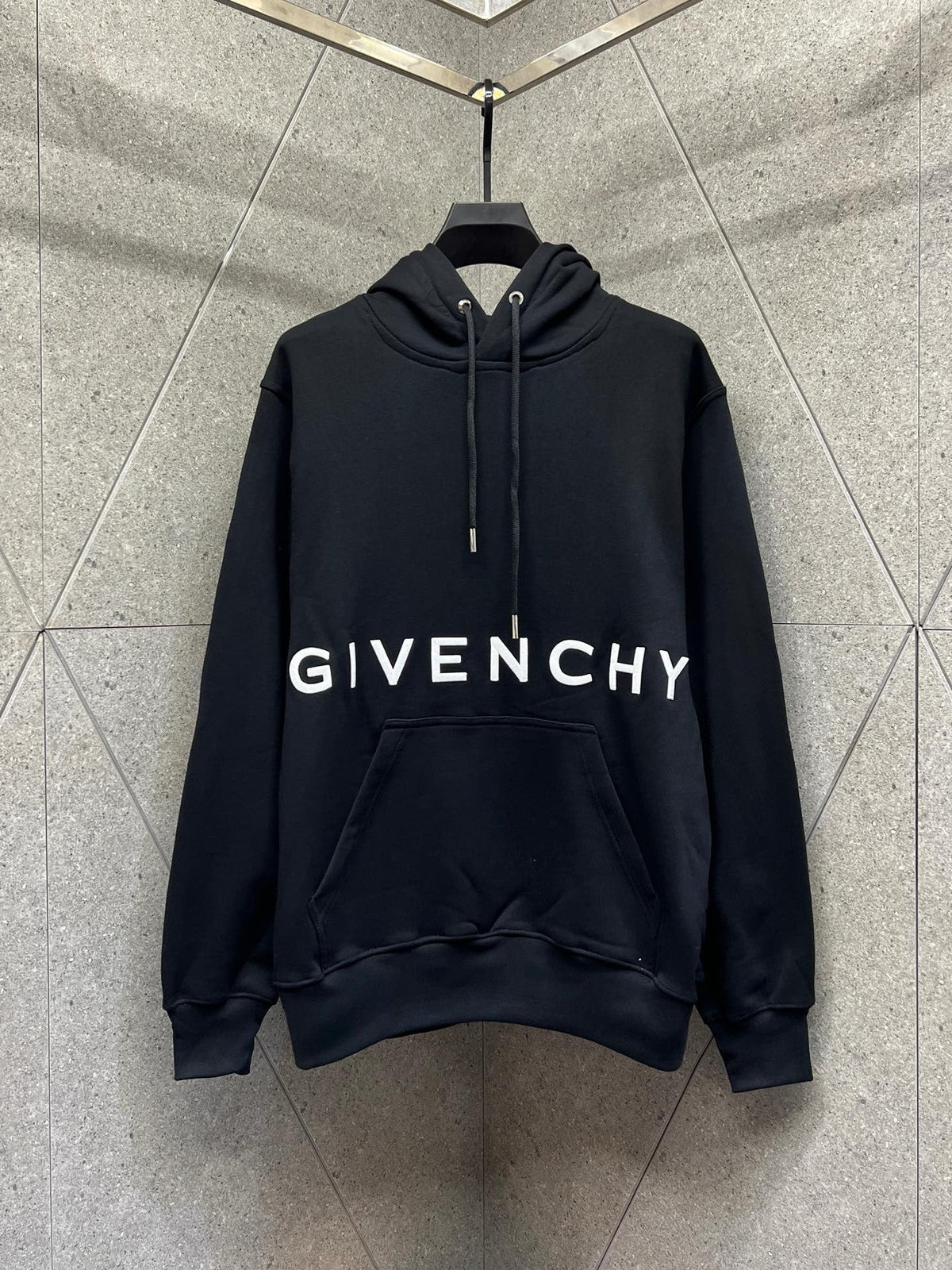 Navy Cotton Logo Pullover - Men's