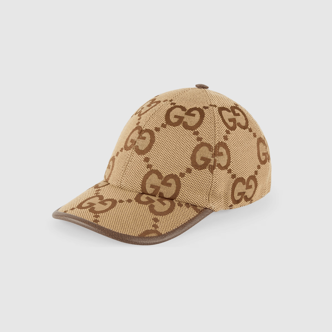 Jumbo Gg Canvas Baseball Hat – here the jumbo GG canvas defines this camel and ebony baseball hat – LUX VERSE Luxury Designer Fashion Outlet