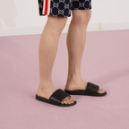 Men's Gg Slide Sandal – created with the same processes used for tanning, the new material offers pliable – LUX VERSE Luxury Designer Fashion Outlet