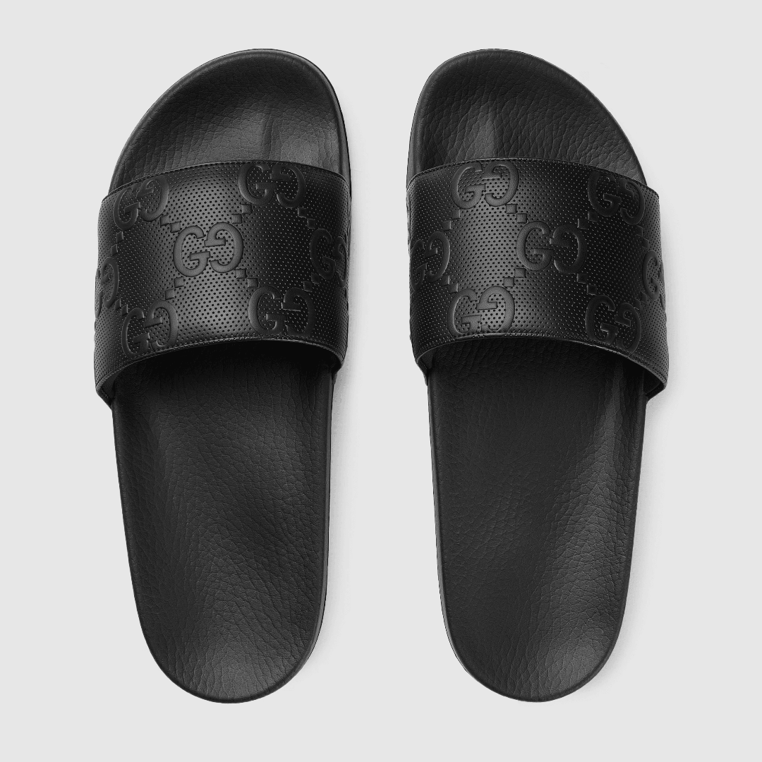 Men's Gg Slide Sandal – demetra contains at least 70% of vegetable raw materials from renewable sources – LUX VERSE Luxury Designer Fashion Outlet