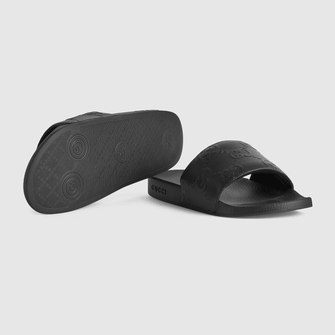 Men's Gg Slide Sandal – demetra contains at least 70% of vegetable raw materials from renewable sources – LUX VERSE Luxury Designer Fashion Outlet
