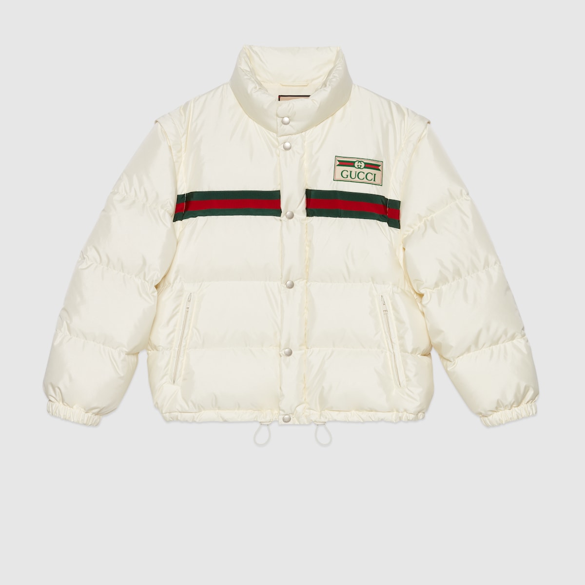 Padded nylon bomber jacket with Web – modernizes classic outerwear styles through unexpected details for Aria – LUX VERSE Luxury Designer Fashion Outlet