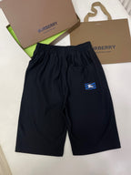 Navy Cotton Check Patch Drawstring - Men's