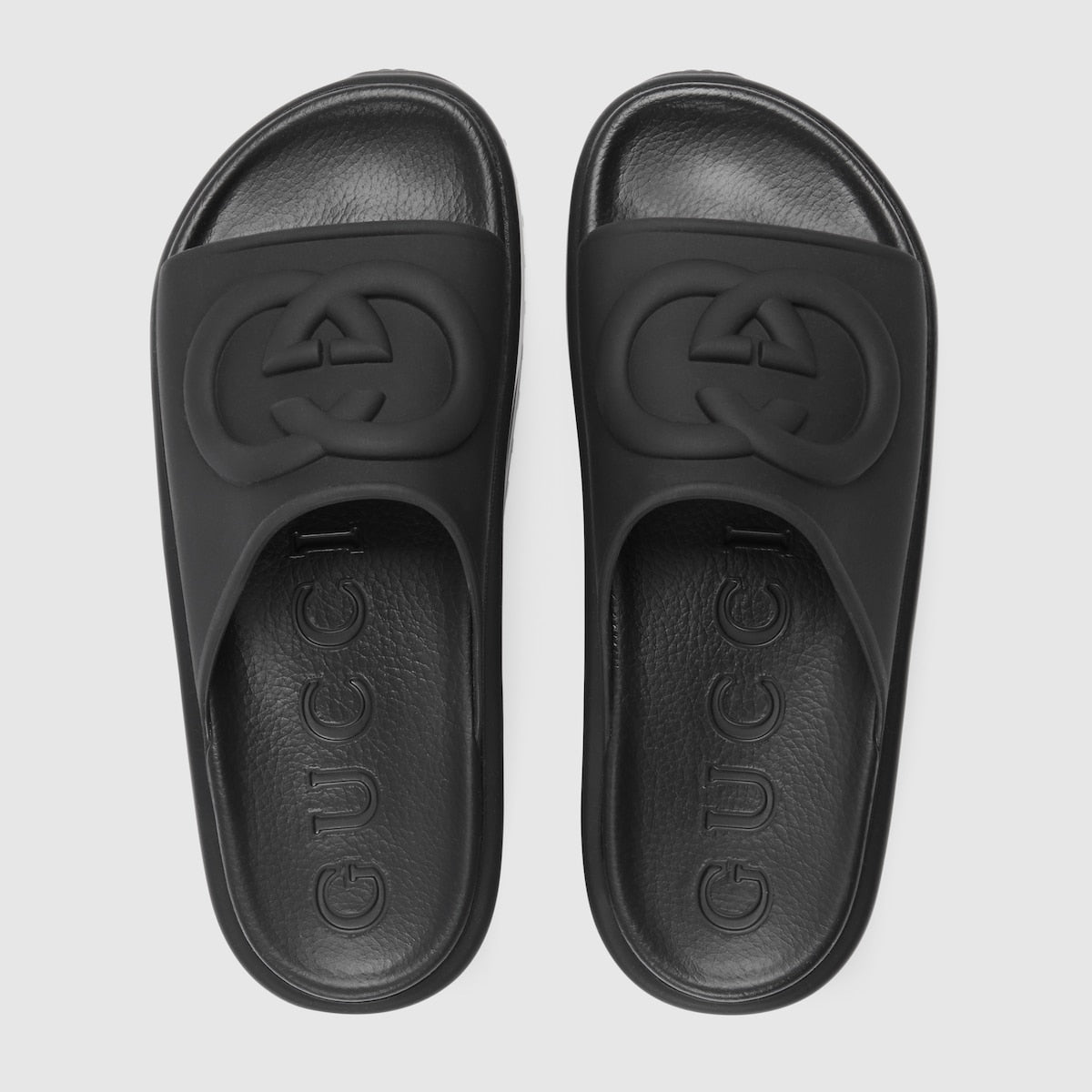 Women's rubber slide with Interlocking G – the Creative Director returned to Los Angeles, the location of his first campaign, – LUX VERSE Luxury Designer Fashion Outlet