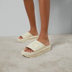 Women's Embossed sandal with Interlocking G – this pair of slide sandals accentuates the aesthetic with an embossed – LUX VERSE Luxury Designer Fashion Outlet