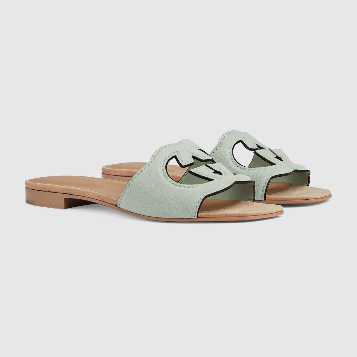 Women's suede sandal with interlocking G – influenced by an archival design from the 1970s, the Interlocking G appears as – LUX VERSE Luxury Designer Fashion Outlet
