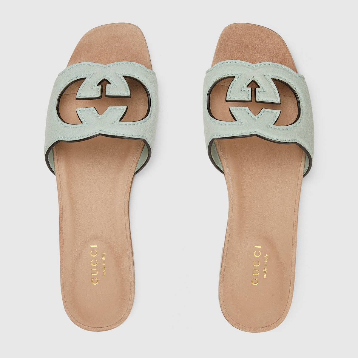 Women's suede sandal with interlocking G – historic symbols continue to be reimagined and reinterpreted in new ways for – LUX VERSE Luxury Designer Fashion Outlet