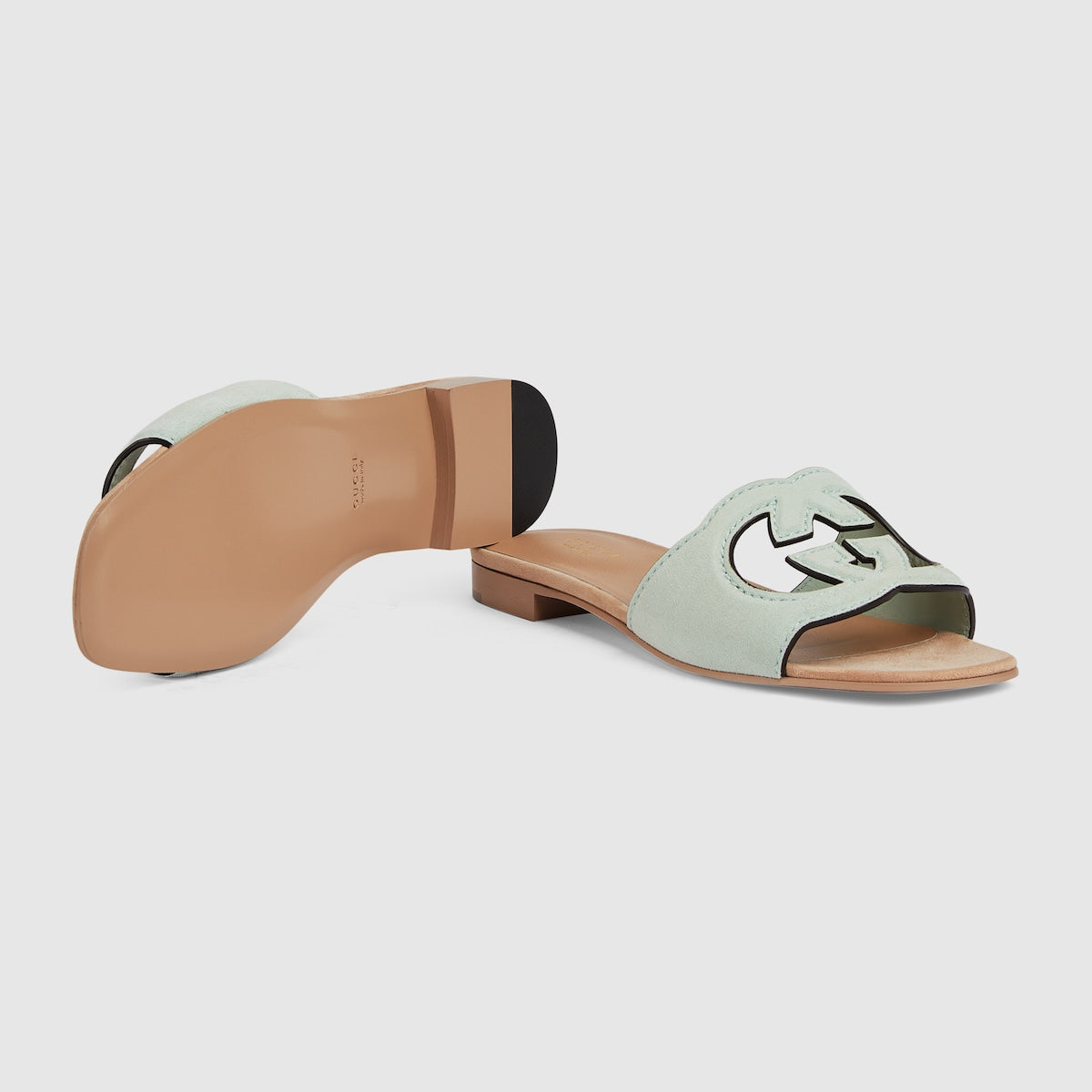 Women's suede sandal with interlocking G – inspired by the summer spirit and beach clubs on the Italian coast, this item is – LUX VERSE Luxury Designer Fashion Outlet