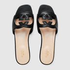 Women's Slide leather with Interlocking G – an ode to timeless elegance, the Love Parade collection explores archival symbols – LUX VERSE Luxury Designer Fashion Outlet