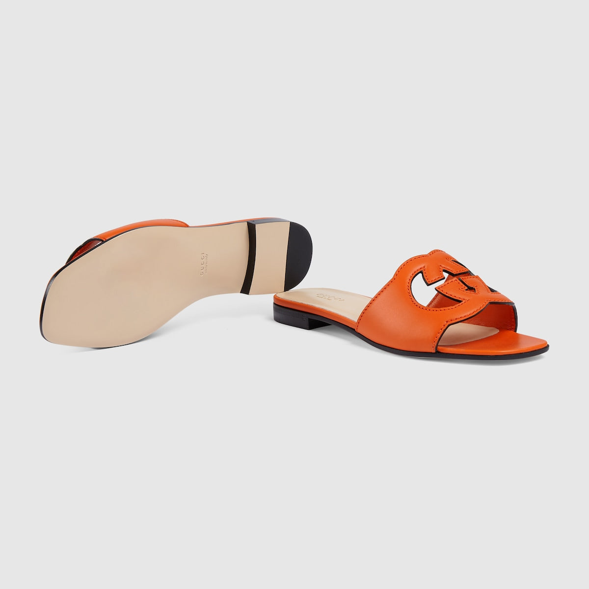 Women's slide suede sandal with Interlocking G – an ode to timeless elegance, the Love Parade collection explores archival symbols – LUX VERSE Luxury Designer Fashion Outlet