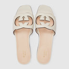 Suede sandal with interlocking G – an ode to timeless elegance, the Love Parade collection explores archival symbols – LUX VERSE Luxury Designer Fashion Outlet
