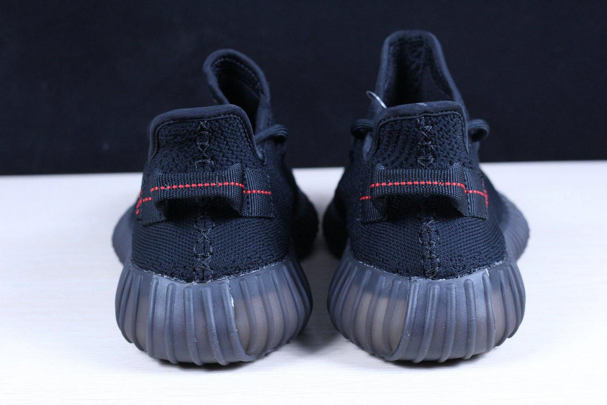 Yeezy 350 V2 Boost Bred Black and Red Sneakers