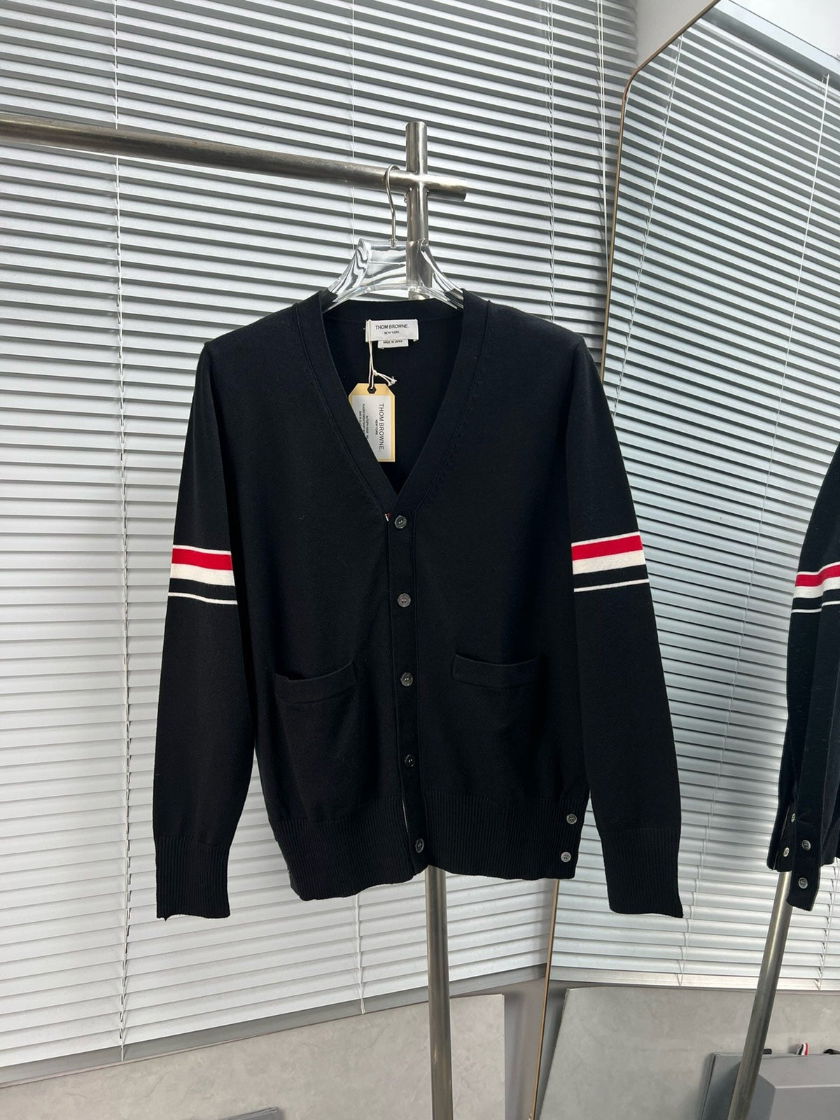 RWB Stripe Cardigan White - Men's