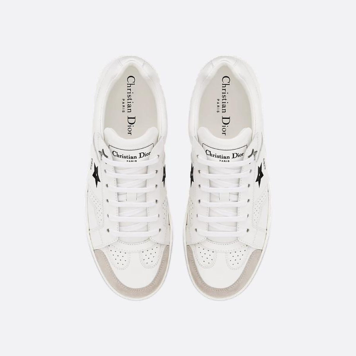 Star Sneaker – the'CD'and'Christian Paris'signatures adorn the style, while a ruthenium star – LUX VERSE Luxury Designer Fashion Outlet
