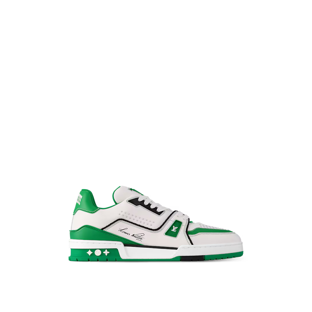 Trainer Sneaker Leather – the Trainer sneaker is reinterpreted in grained calf leather with colorful accents – LUX VERSE Luxury Designer Fashion Outlet