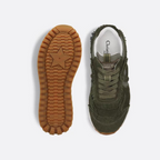 C'est Elevated Sneaker – the pairing of khaki suede calfskin and mesh is enhanced by the letters C and D on – LUX VERSE Luxury Designer Fashion Outlet