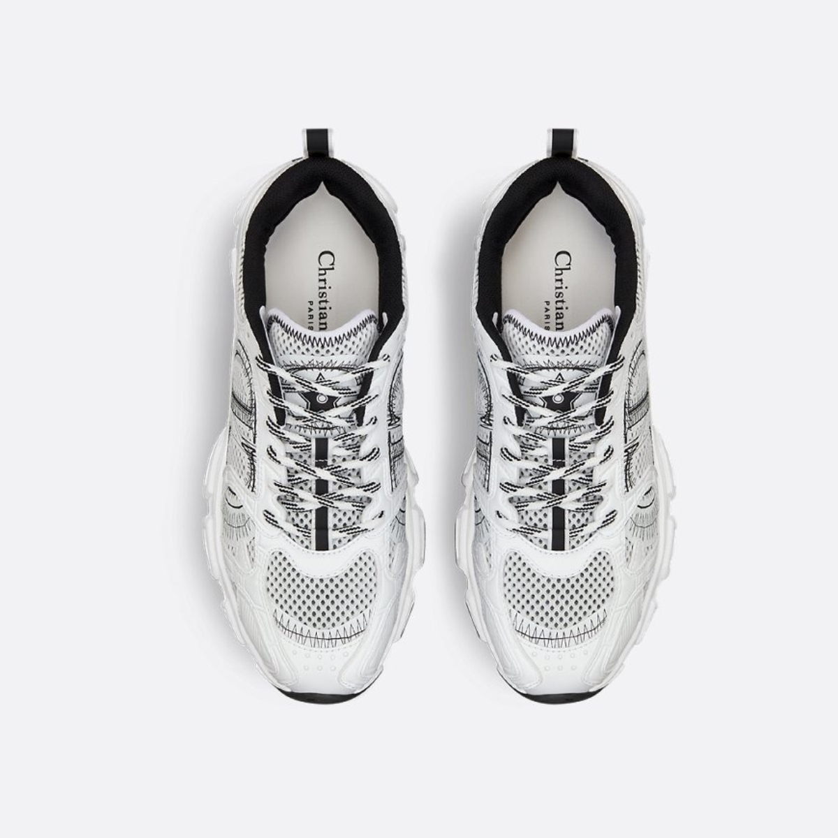 Chrono Sneaker Leather – featuring two-tone laces and an ultralightweight sole adorned with a star, – LUX VERSE Luxury Designer Fashion Outlet