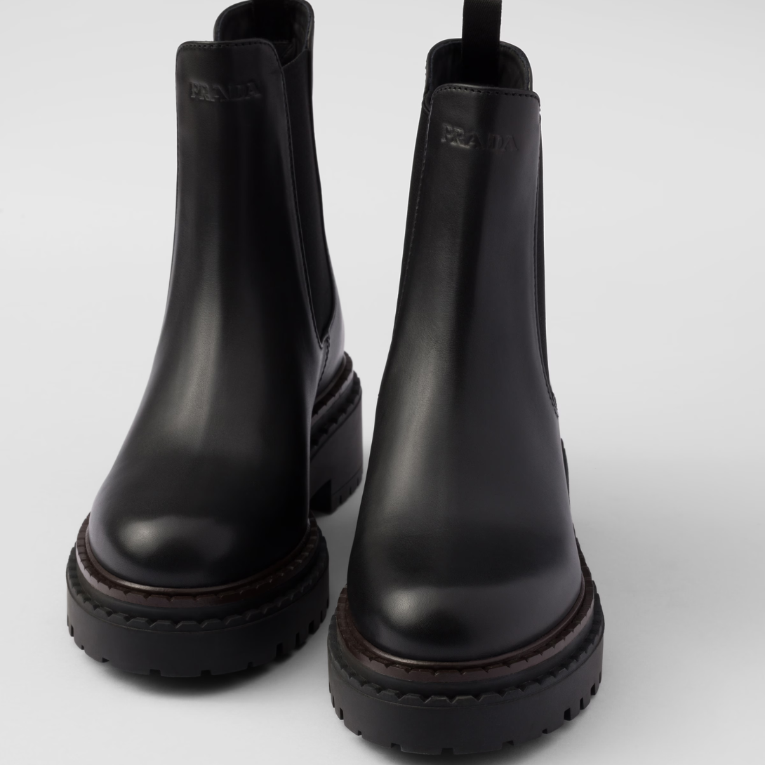 Leather Chelsea boots – a hybrid silhouette blending classic details and contemporary touches defines these – LUX VERSE Luxury Designer Fashion Outlet