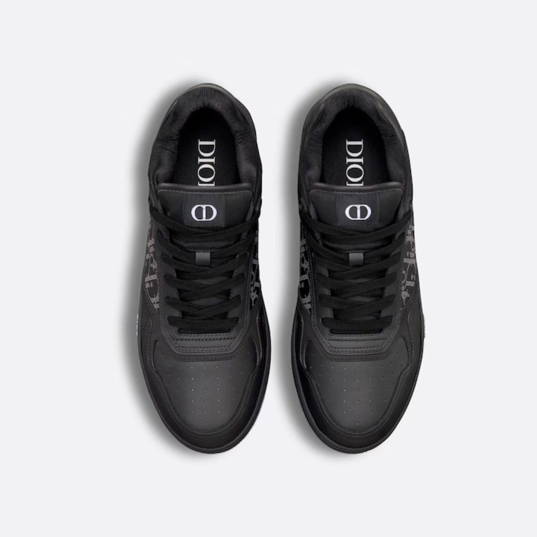 B27 Low-Top Sneaker Black – crafted in black smooth calfskin, the style is adorned with tonal suede and Oblique – LUX VERSE Luxury Designer Fashion Outlet