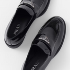 Patent Glossy Finish leather loafers – the elegant, classic silhouette of this loafer is embellished by the glossy finish – LUX VERSE Luxury Designer Fashion Outlet