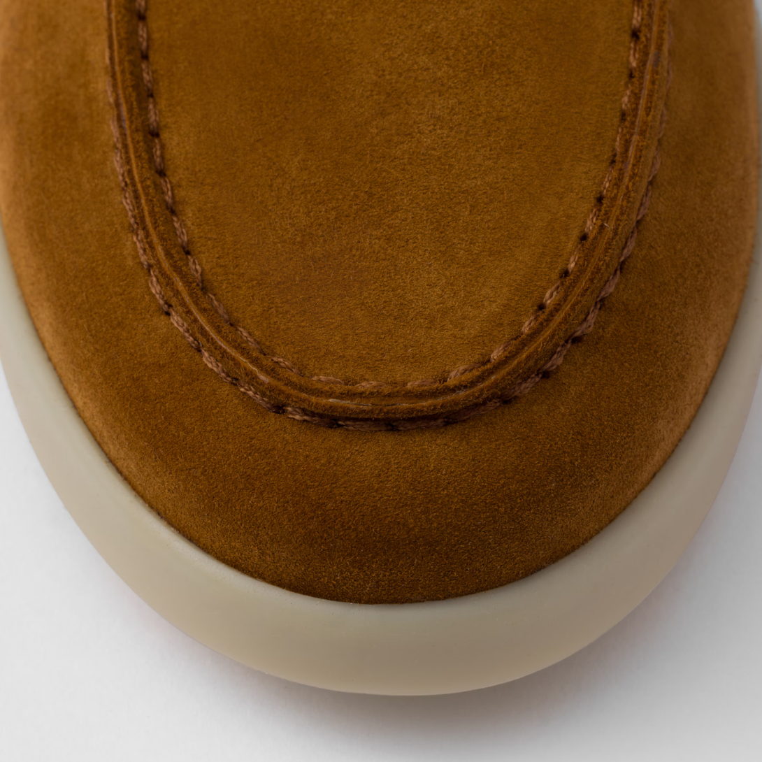 Suede Leathers Sabots – upper with leather band Apron with pinched stitch seam Leather lining Enameled metal – LUX VERSE Luxury Designer Fashion Outlet