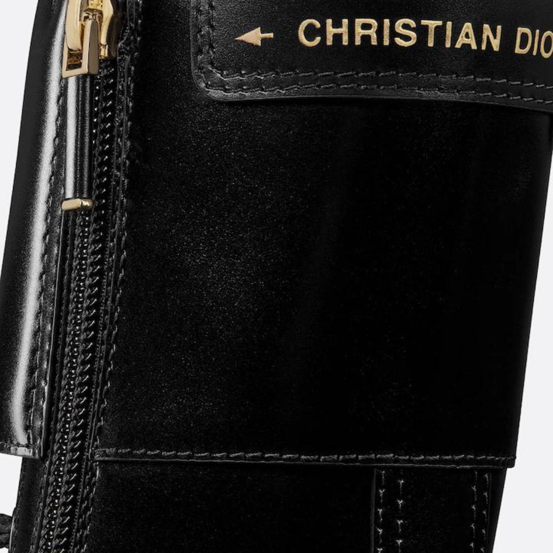 D-Strike Ankle Boot – a gold-tone CD signature on the top resin pearl and rear Christian Paris signature – LUX VERSE Luxury Designer Fashion Outlet