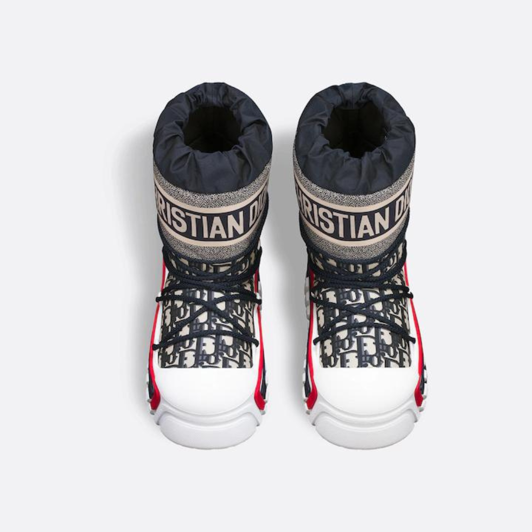 Snow Ankle Boot – the Oblique shiny nylon upper is completed by cross lacing for optimal wear – LUX VERSE Luxury Designer Fashion Outlet