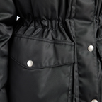 Re-Nylon down fashion jacket – goose down padding Shirt-style collar Long sleeves Straight cuff Zipper and snap – LUX VERSE Luxury Designer Fashion Outlet