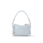 Side Trendy Trunk PM – crafted from grained calfskin leather with a silver-color S-lock and corners, – LUX VERSE Luxury Designer Fashion Outlet