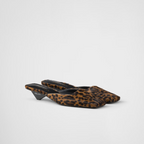 Printed leather slides – leather sole Varnished heel with logo, height: 35 mm Imported – LUX VERSE Luxury Designer Fashion Outlet