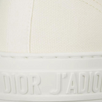 Walk'n'Cotton Canvas Sneaker – embellished with tonal calfskin inserts and antique gold-finish metal detailing, – LUX VERSE Luxury Designer Fashion Outlet