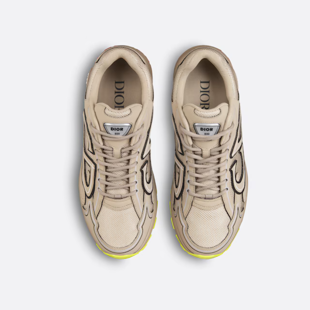 Dior B30 Sneaker Modern Sporty – the B30 and CD30 signatures on the tongue and the back of the sneaker – LUX VERSE Luxury Designer Fashion Outlet
