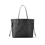Neverfull MM Black Imbosed Leather – the essential Neverfull MM tote now comes in embossed Monogram Empreinte leather – LUX VERSE Luxury Designer Fashion Outlet