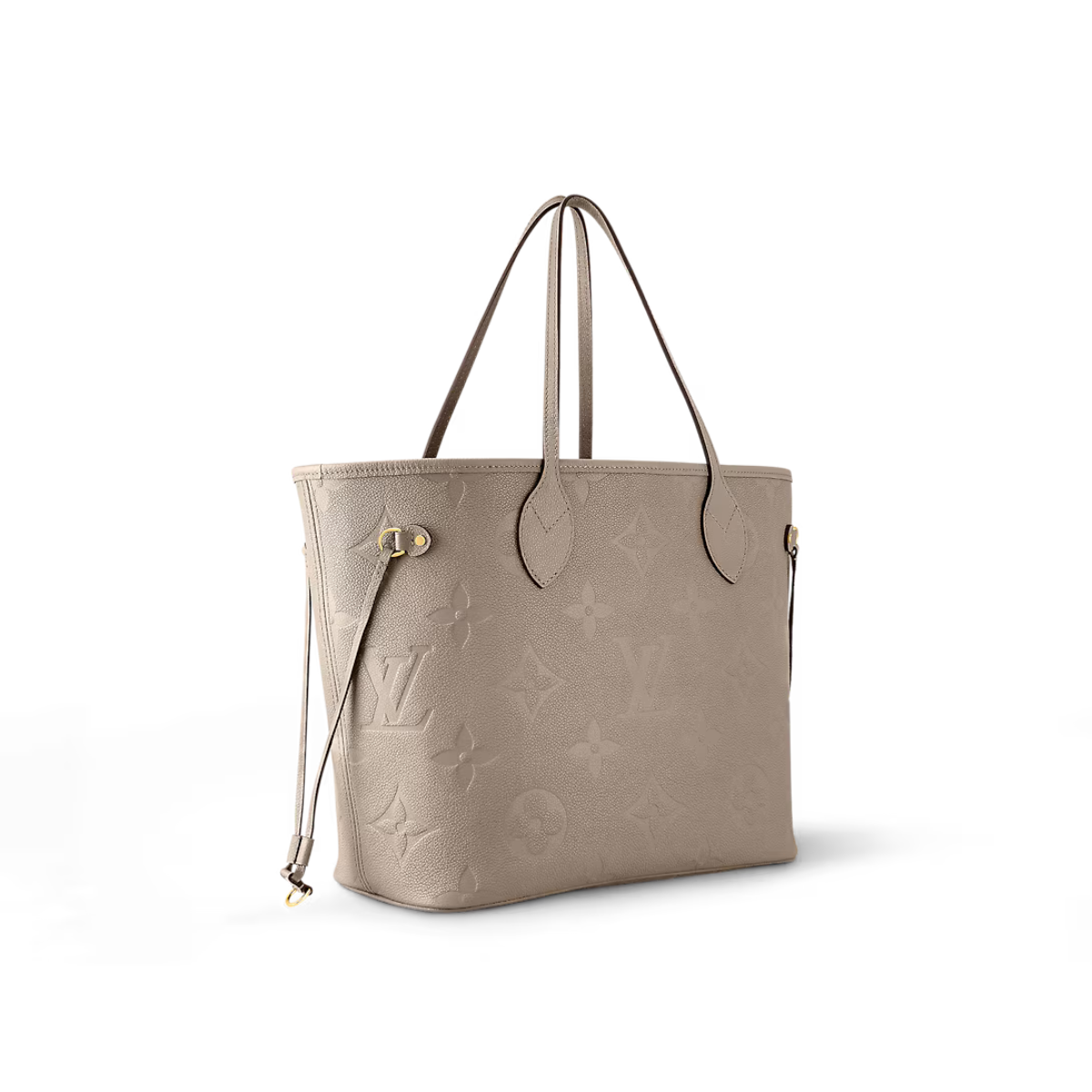 Neverfull MM Tourterelle Gray – the essential Neverfull MM tote now comes in embossed Monogram Empreinte leather – LUX VERSE Luxury Designer Fashion Outlet