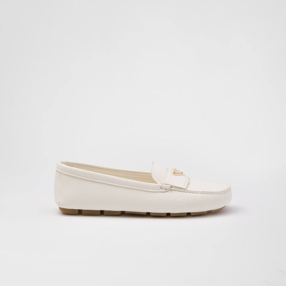 Leather driving shoes – the shoes defined by light and flexible rubber lug soles are embellished with – LUX VERSE Luxury Designer Fashion Outlet