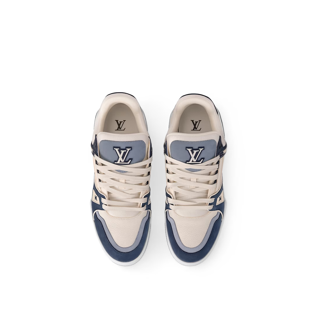 Trainer Sneaker Blue – it is complemented by rubber details, including the Initials on the tongue – LUX VERSE Luxury Designer Fashion Outlet