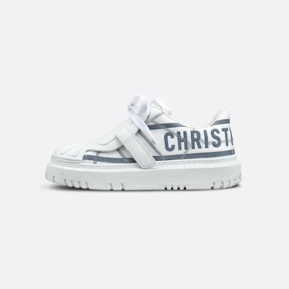 ID Sneaker – it features contrasting stitching and a textured rubber insert conceals the laces, – LUX VERSE Luxury Designer Fashion Outlet