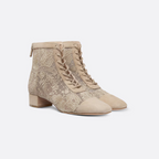 Naughtily-D Ankle Boot – offering a sophisticated play on transparency, the mesh style is fully embroidered – LUX VERSE Luxury Designer Fashion Outlet
