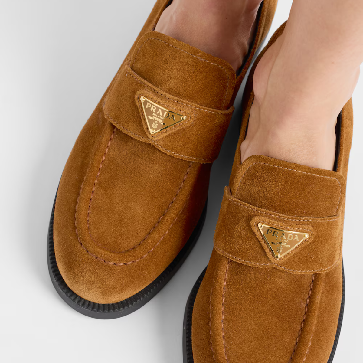 Suede loafers Cognac Leather – the classic loafer silhouette is reinterpreted with clean, elegant lines that give – LUX VERSE Luxury Designer Fashion Outlet
