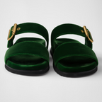 Velvet slides – these sandals feature a hybrid silhouette that combines sporty details with the soft – LUX VERSE Luxury Designer Fashion Outlet