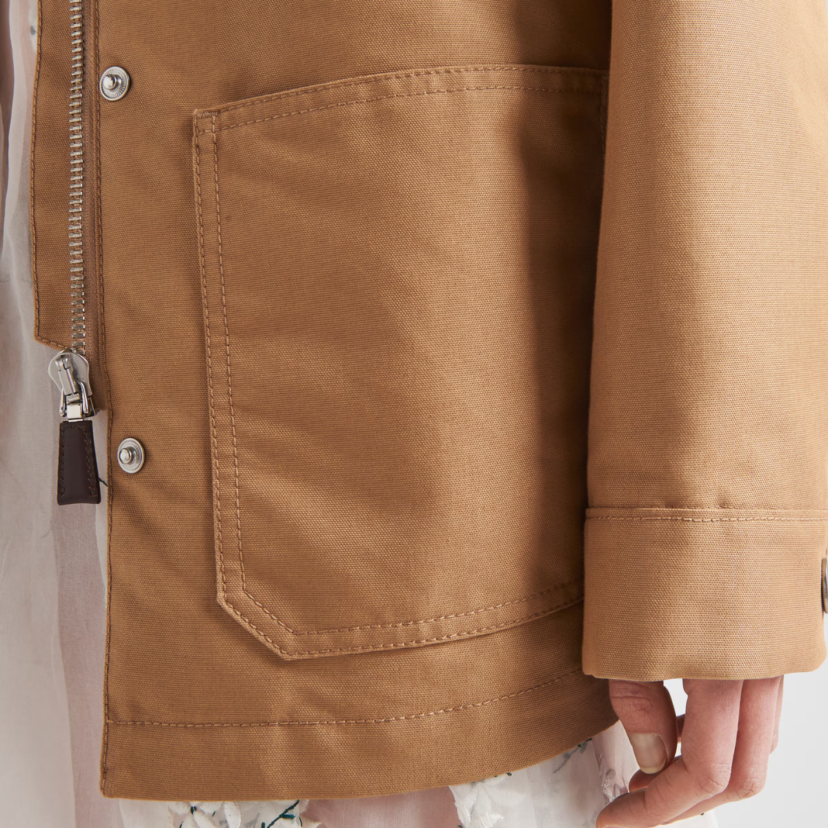 Technical canvas blouson jacket – the contrasting corduroy collar completes the garment decorated with the enameled – LUX VERSE Luxury Designer Fashion Outlet