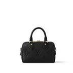Speedy Bandoulière 20 Black – the hardware and padlock are a golden color – LUX VERSE Luxury Designer Fashion Outlet