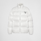 Re-Nylon hooded goose down jacket – medium down jacket Goose down padding Stand-up collar Long sleeves Elasticized cuff – LUX VERSE Luxury Designer Fashion Outlet