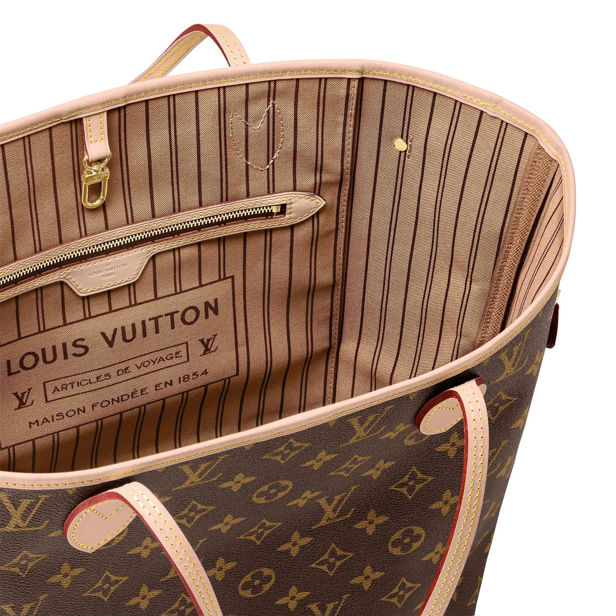 Neverfull MM – slim, comfortable handles slip easily over the shoulder or arm – LUX VERSE Luxury Designer Fashion Outlet