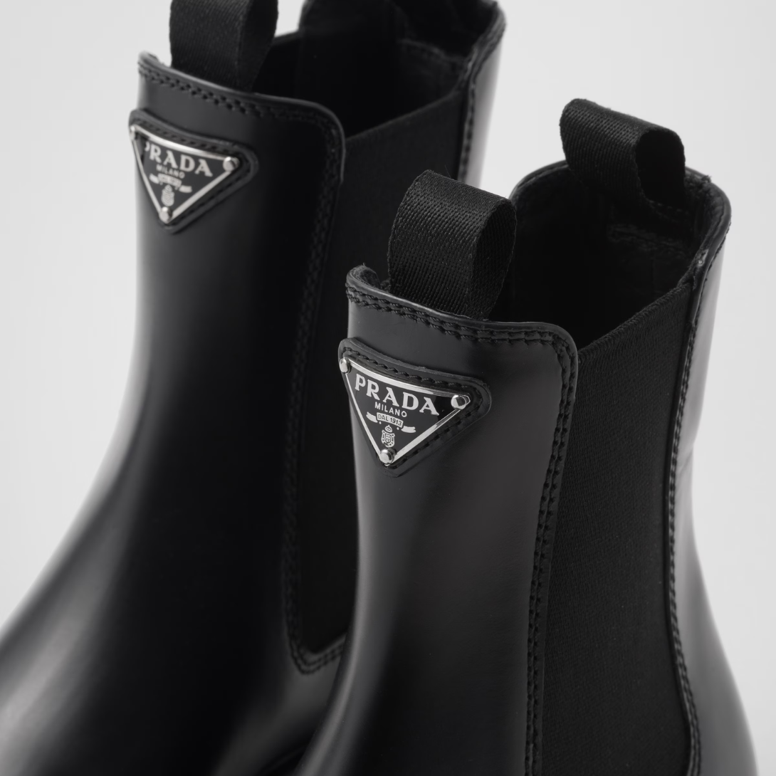 Monolith brushed leather booties – a hybrid yet harmonious soul characterizes the Monolith line that combines – LUX VERSE Luxury Designer Fashion Outlet