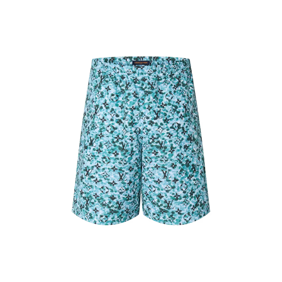 Printed Nylon Swim Shorts Vibrant Greeen – these summery swim shorts in vibrant green tones evoke dappled light on water – LUX VERSE Luxury Designer Fashion Outlet