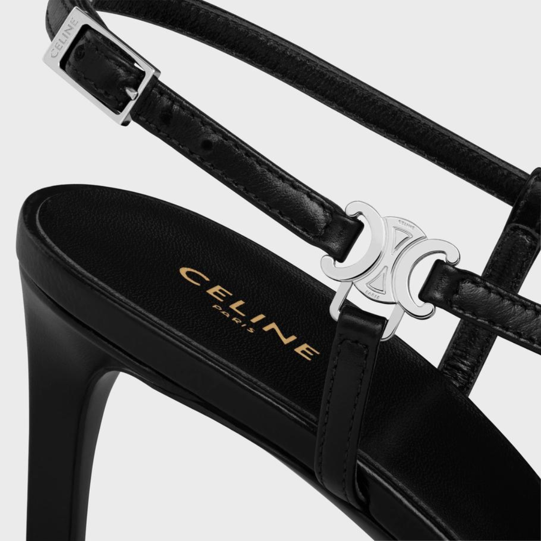 SOIR CRISS CROSS SANDAL WITH TRIOMPHE in LAMBSKIN – 100% LAMBSKIN100% Goatskin Lining3.3 IN (85 MM) heelALMOND TOE SHAPEMETAL – LUX VERSE Luxury Designer Fashion Outlet