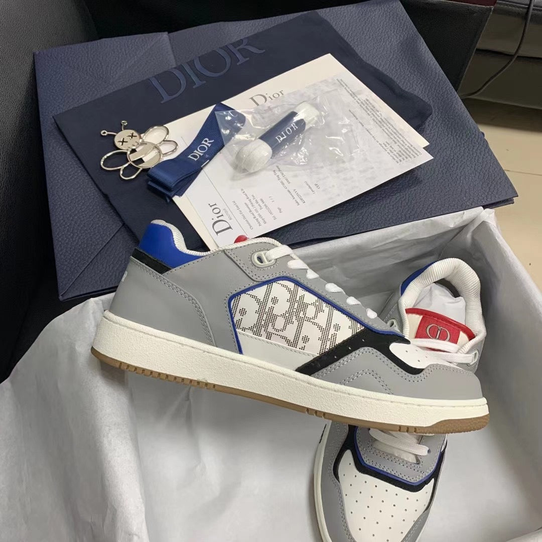 B27 Low Grey and Blue Sneakers