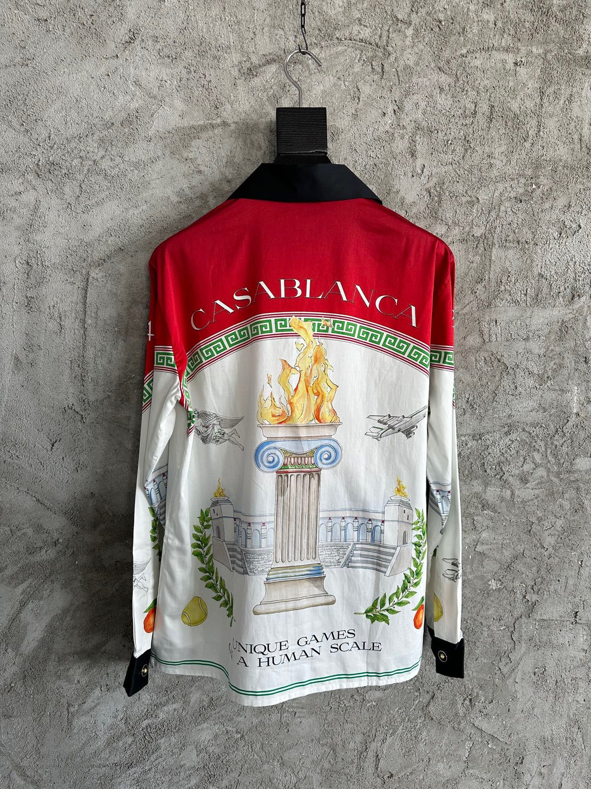 Scenic Print Silk Shirt - Men's