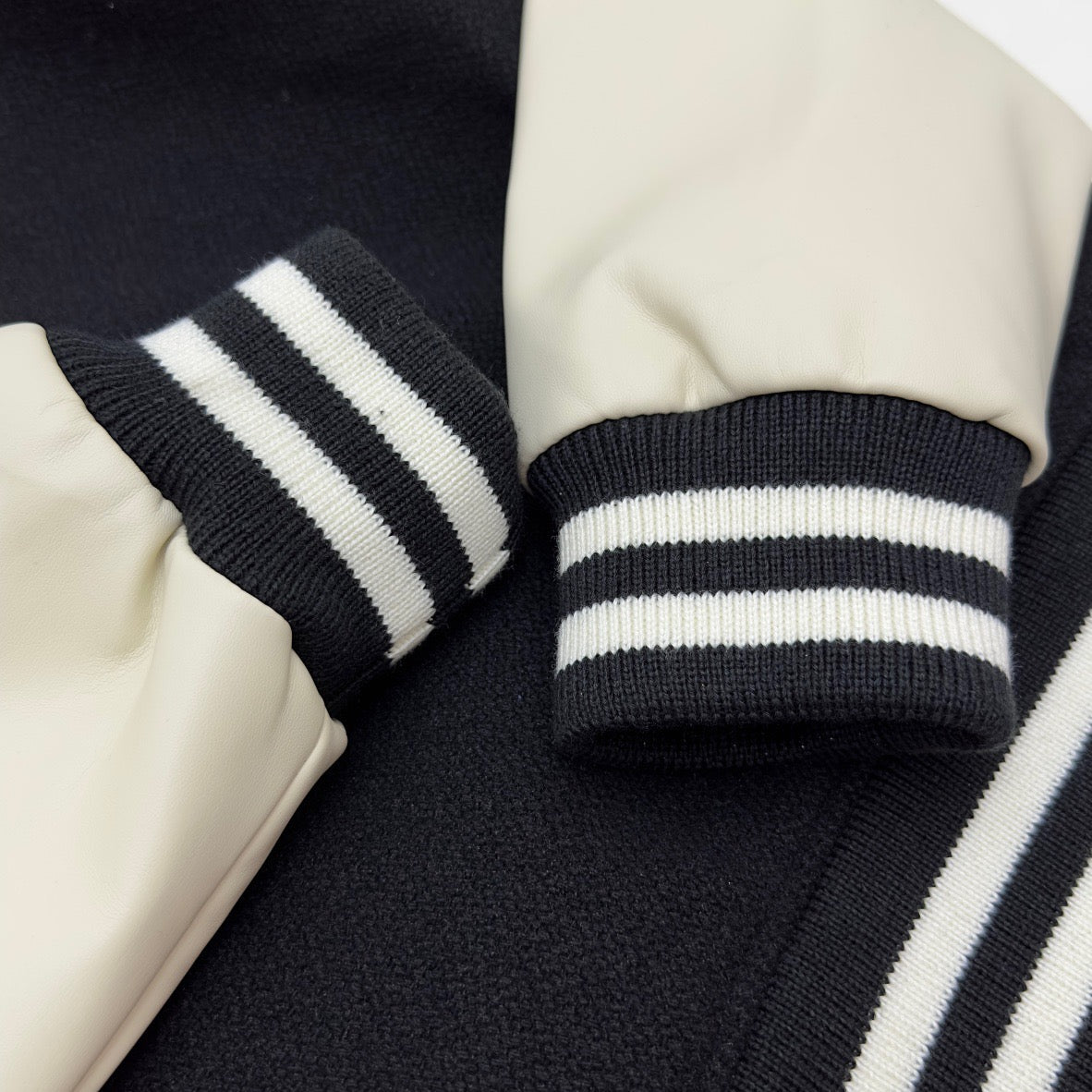 Black Wool Letter Varsity - Men's